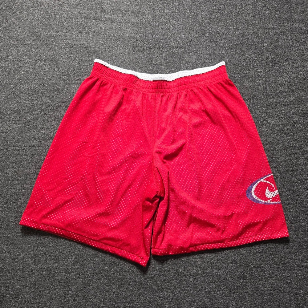Vintage Nike Basketball Shorts Red Mens Medium 90s Reversible Mesh Athletic USA